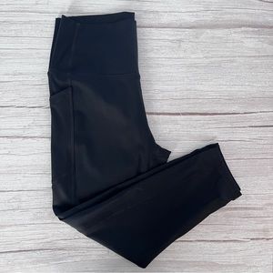 Zyia Active Black Crop Leggings Ladies Women's 8-10 Inseam 20" Activewear Pants